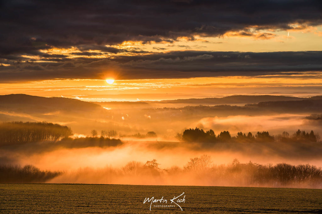 Fotograf der Elemente Landschaft Sonnenaufgang Potzberg