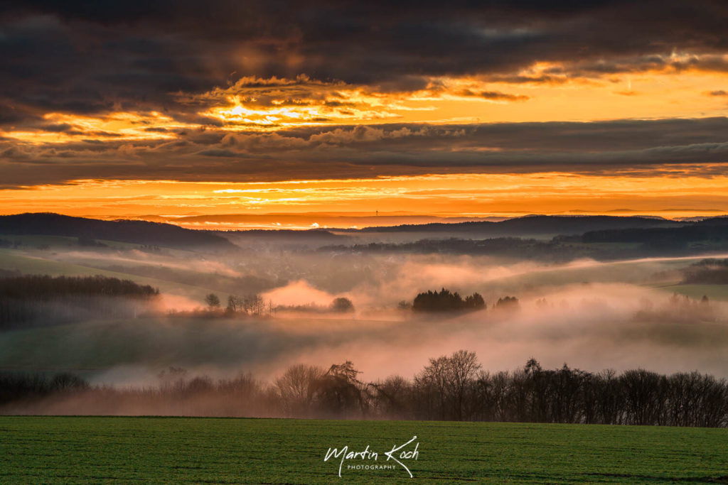 Fotograf der Elemente Landschaft Sonnenaufgang Potzberg