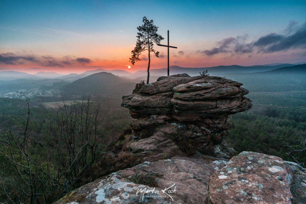Fotograf der Elemente Landschaft Sonnenaufgang Rötzenfels