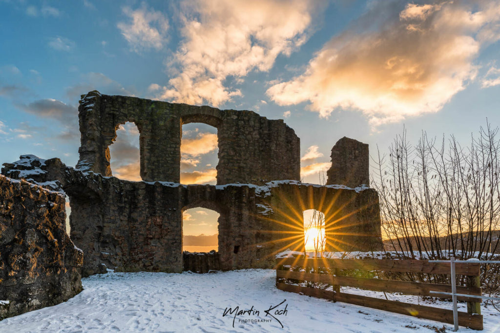 Fotograf der Elemente Landschaft Sonnenuntergang Burg Falkenstein